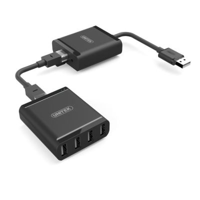 2. UNITEK Y-2516 USB 2.0 Hubs und Konzentratoren 480 Mbit/s Schwarz