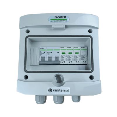 Hermetische IP65 EMITER-Wechselstromanschlussverteileranlage mit Wechselstromüberspannungsableiter Noark Typ 1+2, 10 A 3-F
