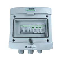 Hermetische IP65 EMITER-Wechselstromanschlussverteileranlage mit Wechselstromüberspannungsableiter Noark Typ 1+2, 10 A 3-F