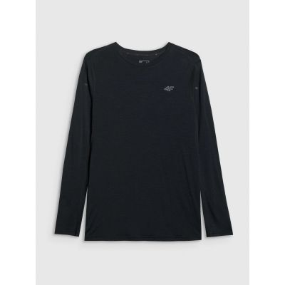 6. Schnelltrocknendes Herren-Trekking-Langarmshirt aus Merinowolle 4F 4FWAW25TFLOM430-20S