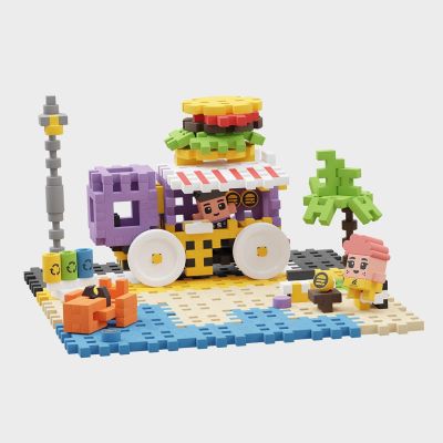 4. Marioinex Mini-Waffel-Bausteine – Stadt: Imbisswagen, 148 Teile