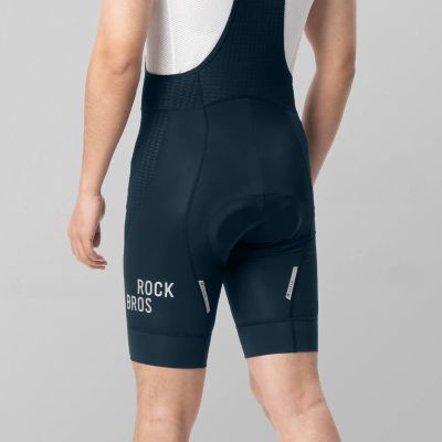 5. Rockbros YDDK009 Herren-Radhose mit Trägern und Sitzpolster, Größe L – Dunkelblau