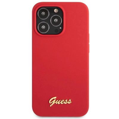 3. Guess GUHCP13XLSLMGRE iPhone 13 Pro Max 6,7" rot/burgund Hartschale Silikon Vintage Gold Logo