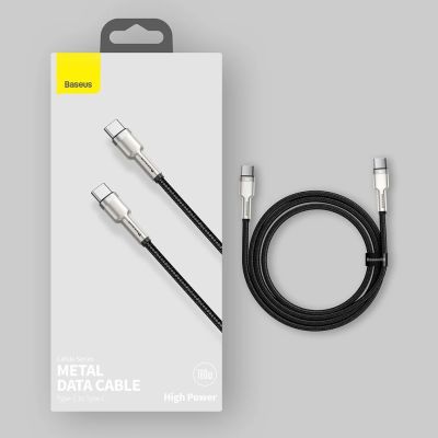 15. Baseus Cafule Series Metal Data USB-C / USB-C PD QC SCP 100W 5A 2 m Kabel - Grün
