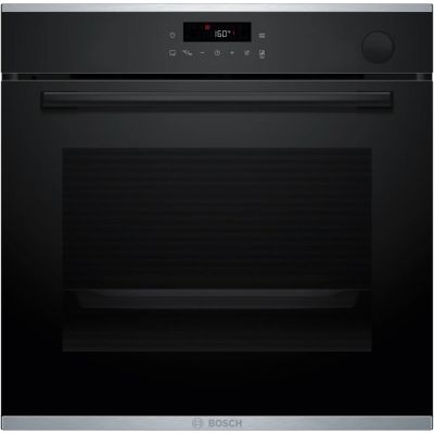 BOSCH HRG272EB3 Einbaubackofen mit Dampffunktion, 60 x 60 cm, schwarz, 3D-Konvektion
