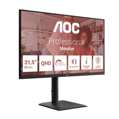 27. AOC E4 Q32E4U Computermonitor 80 cm (31,5") 2560 x 1440 px Quad HD LED Schwarz