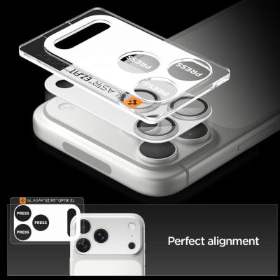 5. Spigen Optik Pro XL Kameralinsenglas für iPhone 17 Pro Max – Silber