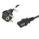 Lanberg CA-C13C-11CC-0018-BK Kabel (C13 / IEC C13 / IEC 320 C13 F - Schuko M; 1,8 m; schwarz)