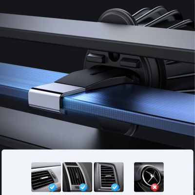 12. Joyroom Magnetische Autohalterung mit kabellosem Ladegerät 15W für Lüftungsschlitze Schwarz (JR-ZS240 Pro)