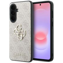 Guess Lederhülle mit Metalllogo für Samsung Galaxy A37 5G – Rosa