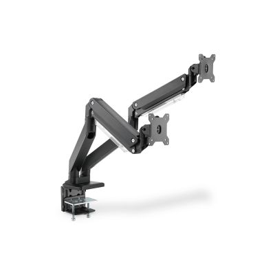 4. Doppelter Schreibtischarm mit 2xLCD-Klemme mit Gasfeder, max. 2x35" und 15 kg