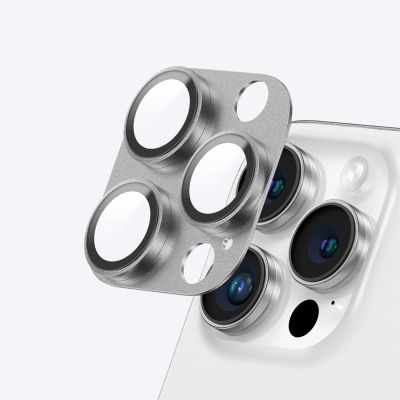 5. AmazingThing Aviation-Grade Alloy Tempered Glass Lens für iPhone 16 Pro / 16 Pro Max Kameraobjektiv - Grau