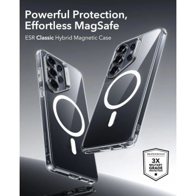 5. ESR Classic Hybrid MagSafe Hülle für Samsung Galaxy S26 Ultra – Transparent