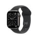 Apple Watch Series 11 GPS + Cellular 42 mm Gehäuse aus schiefergrauem Titan mit schwarzem Sportarmband – M/L