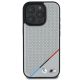 3. BMW M Perforated Tricolor Line MagSafe Hülle für iPhone 16 Pro – Grau