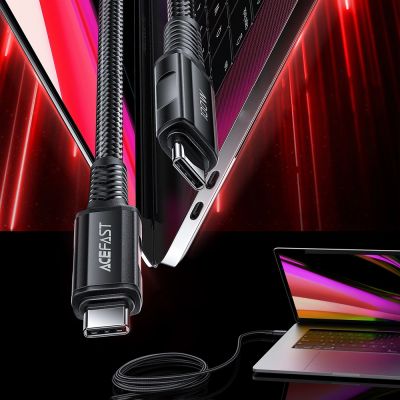 7. Acefast C4-03 Schwarz USB-C – USB-C PD QC-Kabel 100 W 5 A 480 Mbit/s 2 m – Schwarz