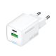 2. Wozinsky WWC-35W GaN USB-A + USB-C Wandladegerät – Weiß