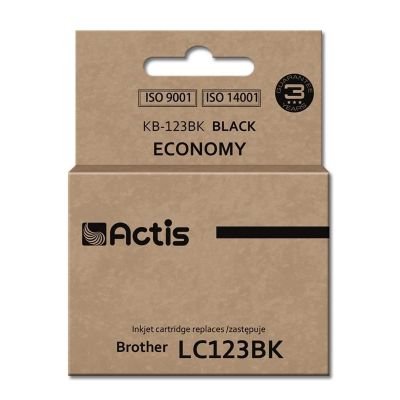 Actis KB-123Bk Tinte (ersetzt Brother LC123BK/LC121BK; Standard; 15 ml; schwarz)
