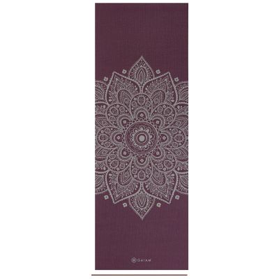 10. Gaiam Yogamatte „Midnight Plum Sundial Flower“, 5 mm, 65734