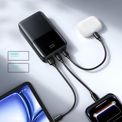 13. Joyroom JR-QP192 Star Series Mini 20000mAh 22,5W Powerbank mit Digitalanzeige - Schwarz