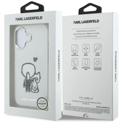 8. Karl Lagerfeld Karl & Choupette MagSafe Back Case für iPhone 17 - Transparent