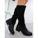 3. Schwarze Damen-Ankle-Boots aus Leder mit isolierter Sohle, Rieker 9551