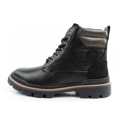 11. Wrangler Nevada Herren Schuhe Chelsea Boots elegant modisch Schnürer Schwarz