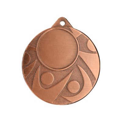 Bronzefarbene allgemeine Medaille mit Platz für ein 25-mm-Emblem – Stahlmedaille