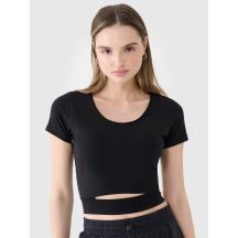 Damen Crop Top schlichtes T-Shirt 4F 4FRSS25TTSHF2695-20S