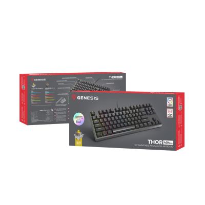 13. GENESIS Thor 404 TKL Gaming-Tastatur USB QWERTY Amerikanisches/Internationales Schwarz