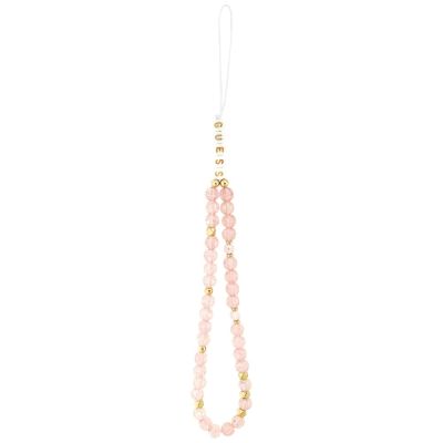 2. Guess IML Flowers Electro Pearl Strap MagSafe Case für iPhone 17 Pro - Rosa