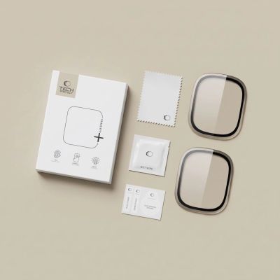 13. Tech-Protect 2er-Pack Schutzglas für Apple Watch Ultra 49 mm – Silber und Schwarz