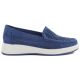 2. Blaue Damen-Plateauschuhe mit Lochmuster, Sergio Leone MK097H
