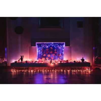 8. Twinkly Strings – 250 RGB+W Lichterkette, transparentes Kabel, Steckertyp F