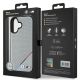 8. BMW M Perforierte Tricolor Line MagSafe Hülle für iPhone 16 - Grau