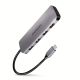 Axagon HMC-HCR3A 3x USB-A + HDMI + SD/microSD USB-C 3.2 Gen 1 Hub, 20 cm, kabelgebunden, USB 3.2 Gen 1 (3.1 Gen 1), Typ-C, Grau