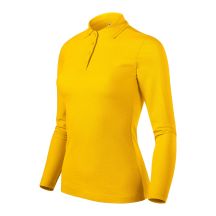 Damen-Pique-Poloshirt LS (Gelb)
