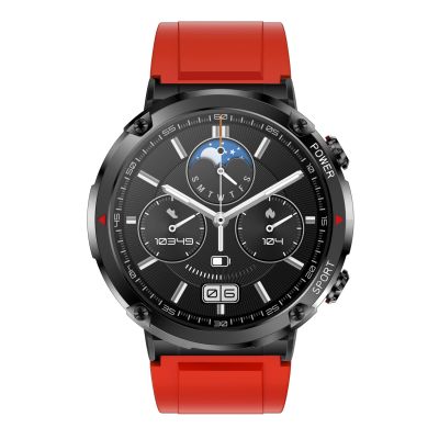 4. Gravity GT21-6 Smartwatch + rotes Silikonarmband