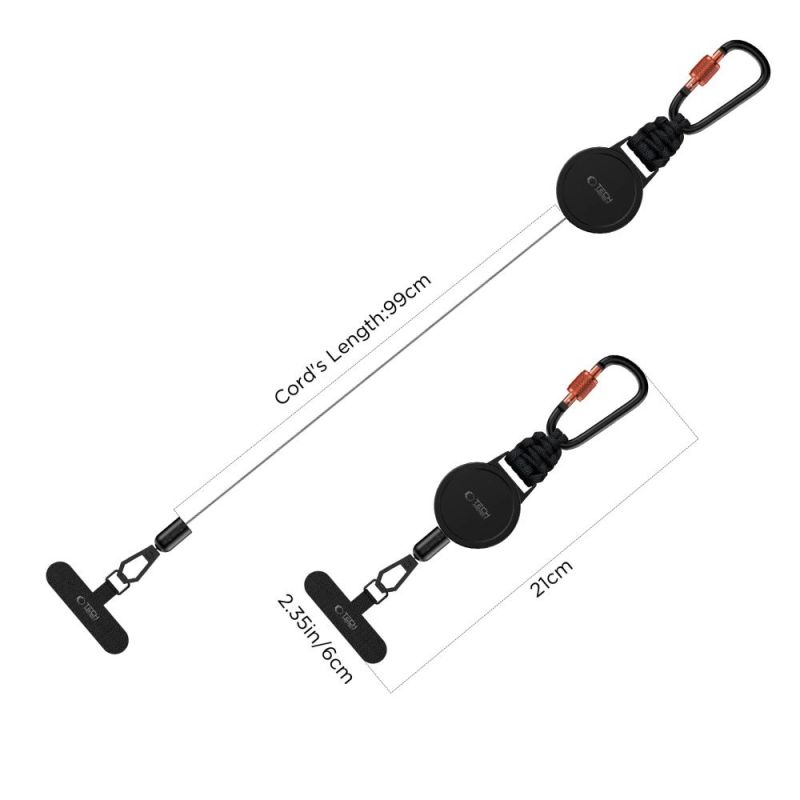 4. Tech-Protect ATH04 UrbanLoop Lanyard – Schwarz und Orange