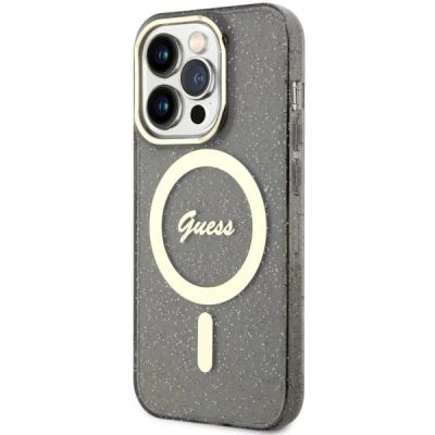 2. Guess GUHMP14XHCMCGK iPhone 14 Pro Max 6,7" schwarz/schwarze Hardcase Glitter Gold MagSafe