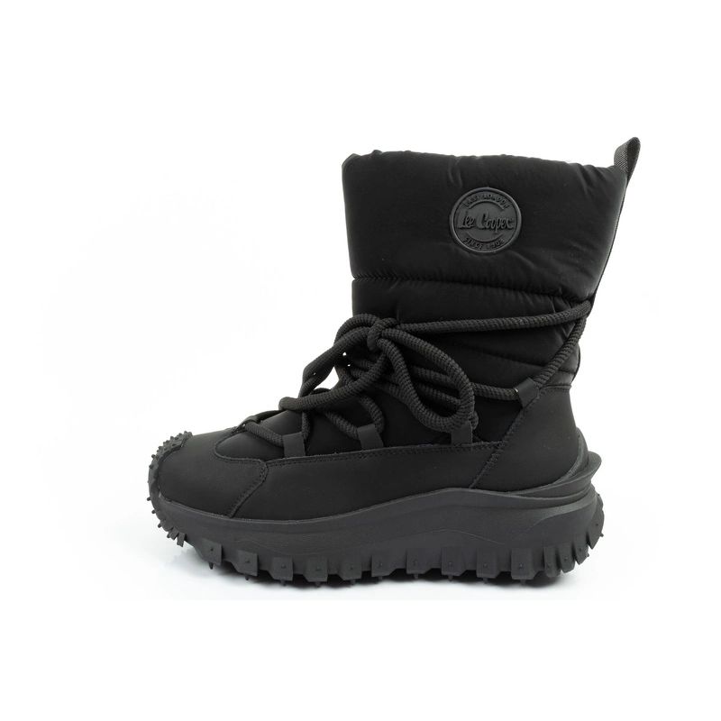 2. Lee Cooper Damen Winter-Wandersportschuhe, isoliert, schwarz, Naturleder