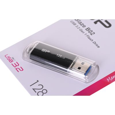 3. Pendrive Silicon Power Blaze B02 128GB USB 3.1 schwarz (SP128GBUF3B02V1K)