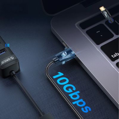 3. Orico CAF31 USB-C - USB-A 3.1 Gen 2 10 Gbit/s 1 m OTG-Adapter - Schwarz
