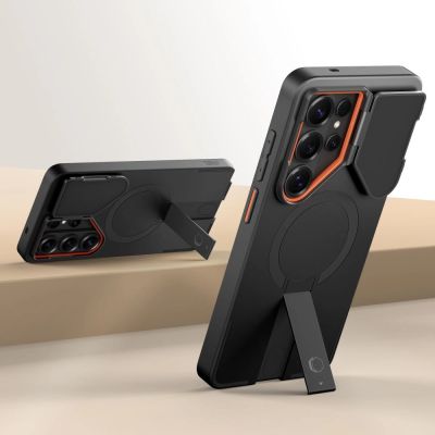 4. Tech-Protect Kevlar Aura MagSafe Hülle für Samsung Galaxy S26 Ultra – Schwarz und Orange