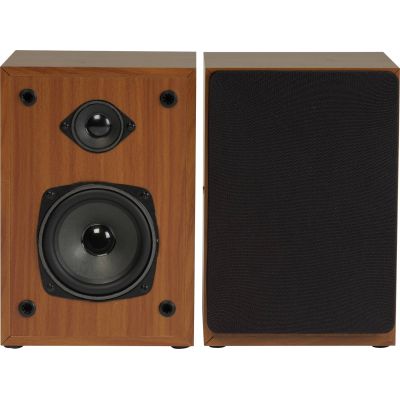 7. Denver MRD-52 Retro-Stereoanlage mit Plattenspieler aus hellem Holz