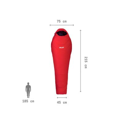 4. MILLET Baikal 1500 Reg Schlafsack rot