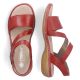 20. Rieker W RKR685 bequeme Ledersandalen rot
