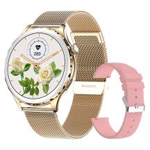 Rubicon RNCF02-2 Damen-Smartwatch Gold + Rosa Armband