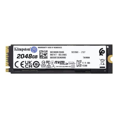 9. Kingston KC3000 SSD (2 TB; M.2 2280; PCIe 4.0 x4 NVMe; SKC3000D/2048G)