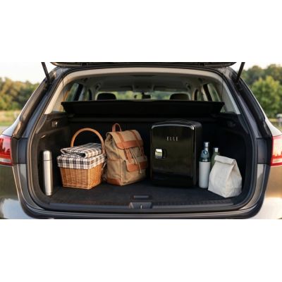 2. ELLE Home ESDAF101BKEU 4L Schwarzer Minikühlschrank